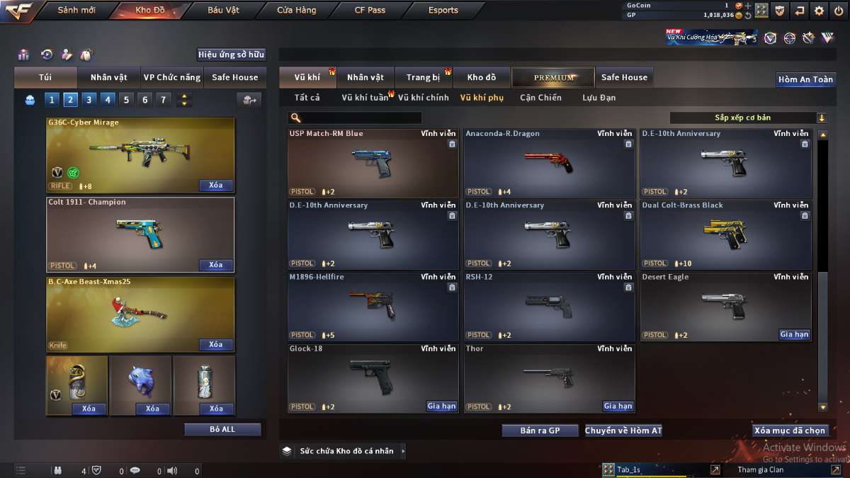 shop acc cf uy tin gia re